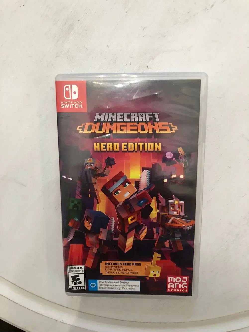Minecraft Dungeons Hero Edition Nintendo Switch Game and Case Tested Works